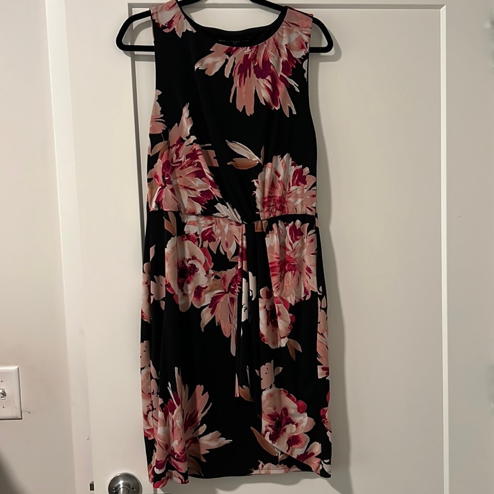 White House Black Market floral faux wrap dress